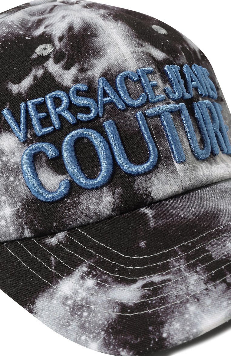 Женская хлопковая бейсболка VERSACE JEANS COUTURE разноцветного цвета, арт. 73HAZK12-BASEBALL CAP WITH CENTRAL/ZG108 | Фото 4 (Материал: Хлопок, Текстиль; Материал сплава: Проставлено; Нос: Не проставлено)