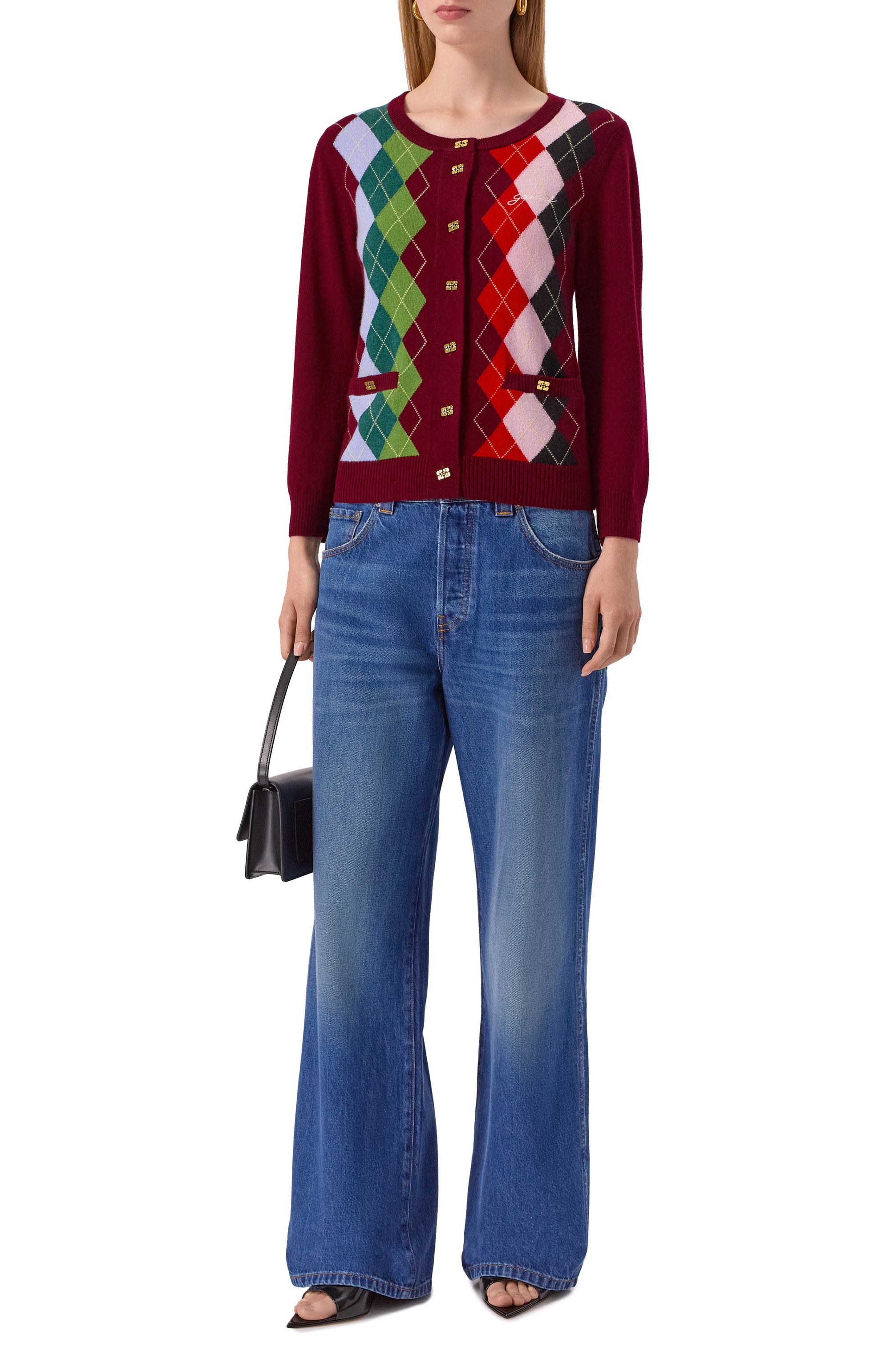 Кардиган из шерсти и кашемира GANNI, арт. K2532, фото 2