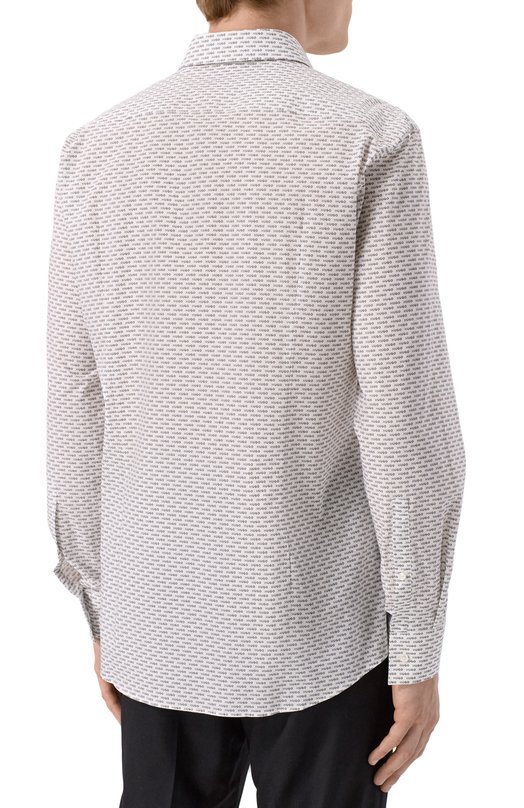 Хлопковая рубашка HUGO 50555318 Белый  50555318 Фото 4