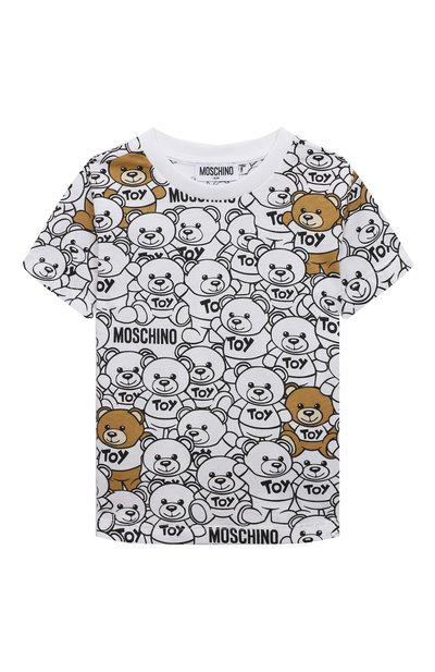 Хлопковая футболка MOSCHINO, арт. HUM04G/LAB84/4A-8A