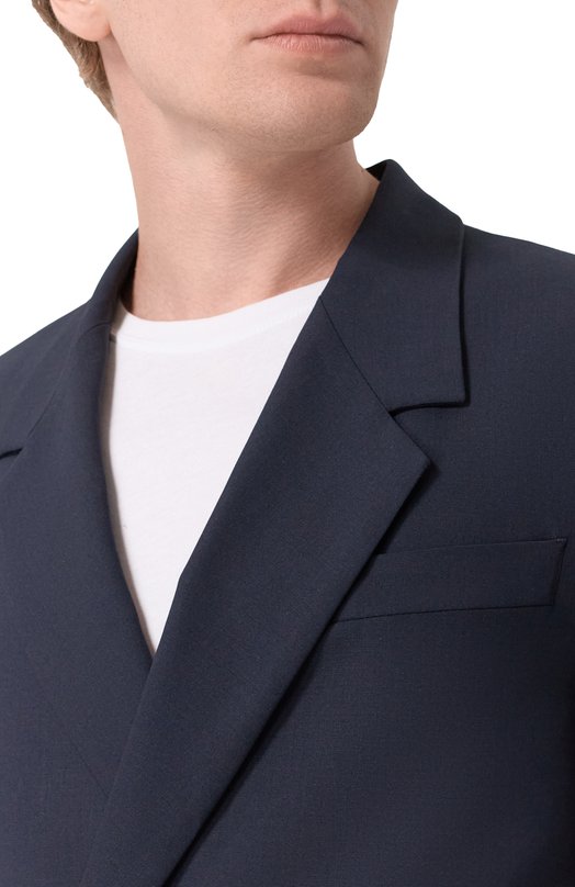 Шерстяной пиджак MSGM 4040MG05/267100 Синий  4040MG05/267100 Фото 5