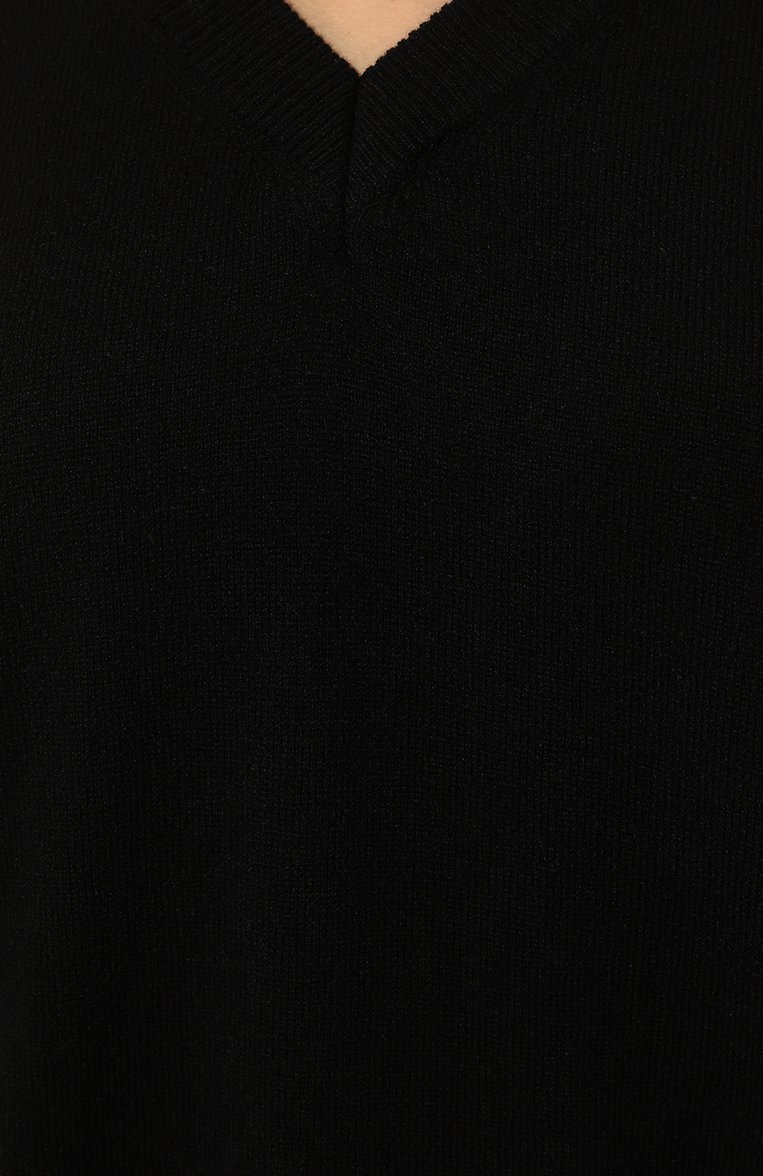 Женский кашемировый пуловер ARMARIUM черного цвета, арт. ARS23KN02/WS01 | Фото 5 (Материал внешний: Шерсть, Кашемир; Рукава: Длинные; Длина (для топов): Стандартные; Материал сплава: Проставлено; Женское Кросс-КТ: Пуловер-одежда; Драгоценные камни: Проставлено; Стили: Кэжуэл)
