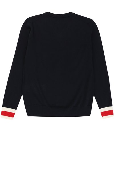 Шерстяной пуловер с v-образным вырезом и контрастной отделкой GUCCI, арт. 418774/X2184/X1284, фото 2