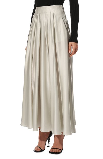 Шелковая юбка GIORGIO ARMANI кремового цвета по цене 299500 руб., арт. 2SHNN068/T036A, фото 3 Шелковая юбка GIORGIO ARMANI, арт. 2SHNN068/T036A, фото 3