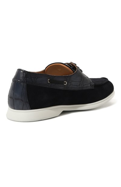 Топсайдеры с отделкой из кожи аллигатора KITON, арт. USSA085N00978, фото 5