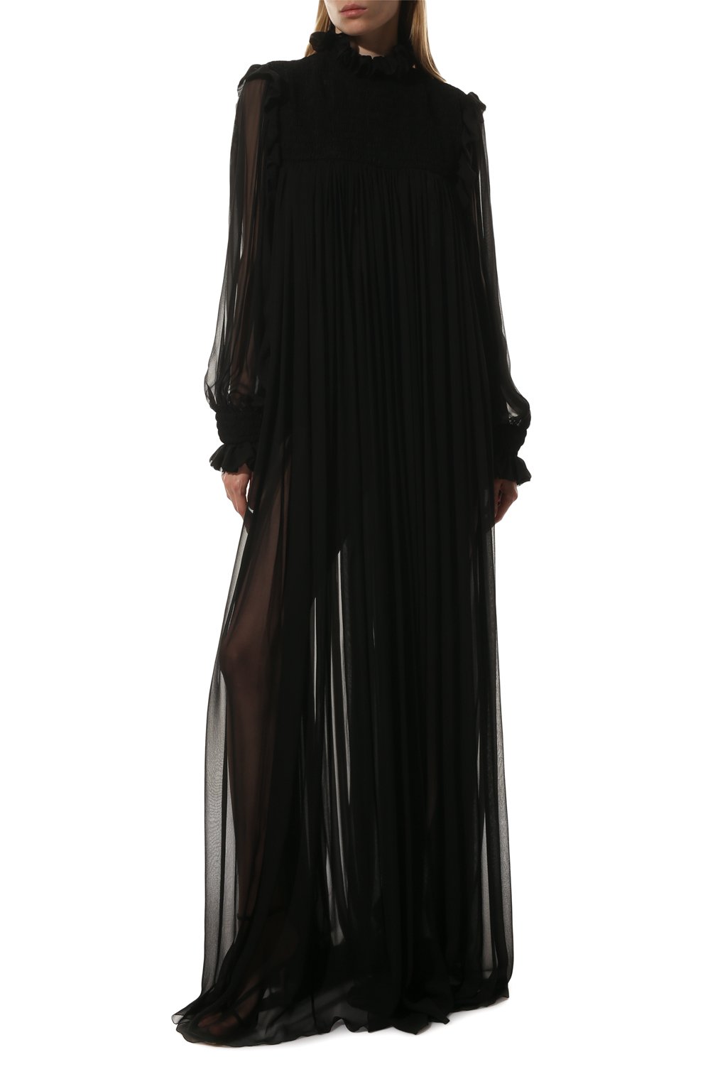 Шелковое платье SAINT LAURENT, арт. 568528/Y115W, фото 2