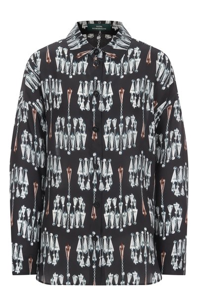 Женская шелковая рубашка AKHMADULLINA, арт. 1226.2BL602/S713.3