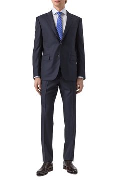 Мужской шерстяной костюм ZEGNA темно-синего цвета, арт. 221225/C22571 | Фото 1 (Материал внешний: Шерсть; Рукава: Длинные; Драгоценные камни: Проставлено; Материал сплава: Проставлено; Стили: Классический; Костюмы М: Однобортный)