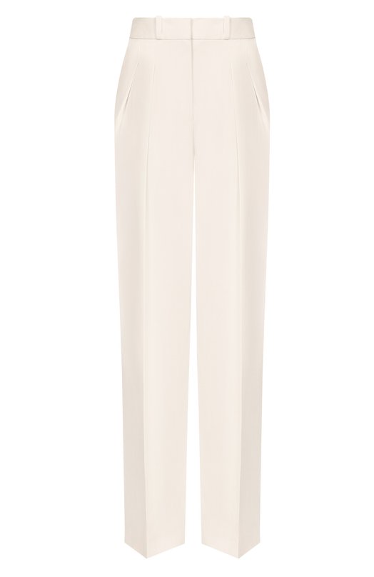 Брюки из вискозы и шерсти Loulou de Saison ALI0 Кремовый ALI0