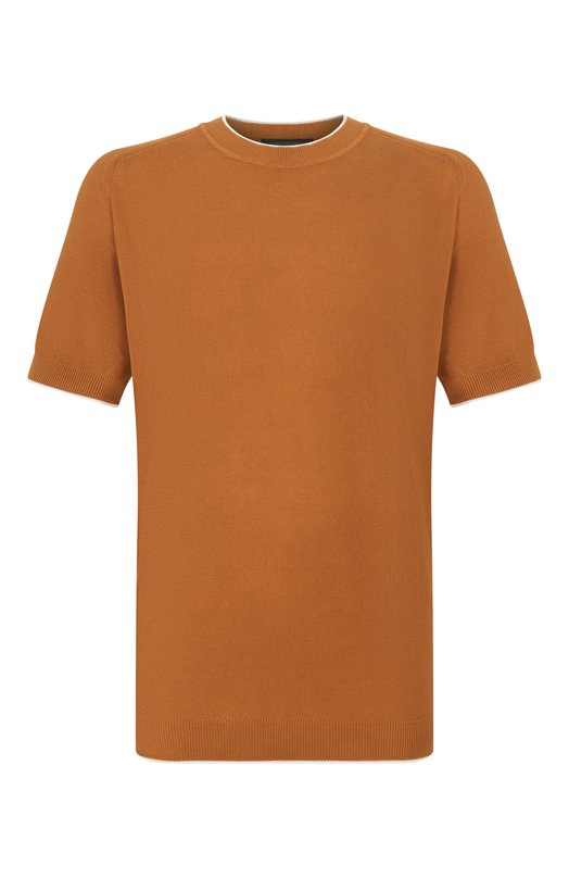 Хлопковый джемпер Kiton UMM0762 Коричневый UMM0762