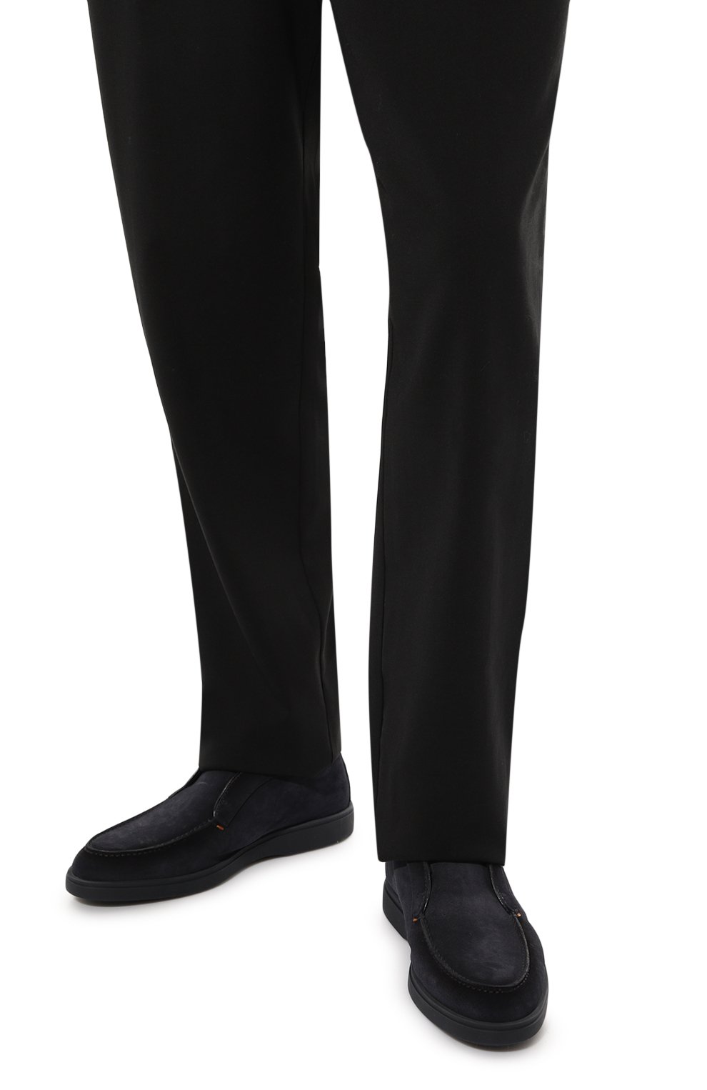 Замшевые ботинки detroit SANTONI темно-синего цвета по цене 79150 руб., арт. MGDG1782300TASH6, фото 3 Замшевые ботинки detroit SANTONI, арт. MGDG1782300TASH6, фото 3