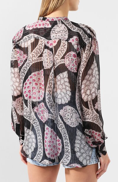 Шелковая блузка с принтом ISABEL MARANT, арт. HT1250-19E014I/DAWS, фото 4