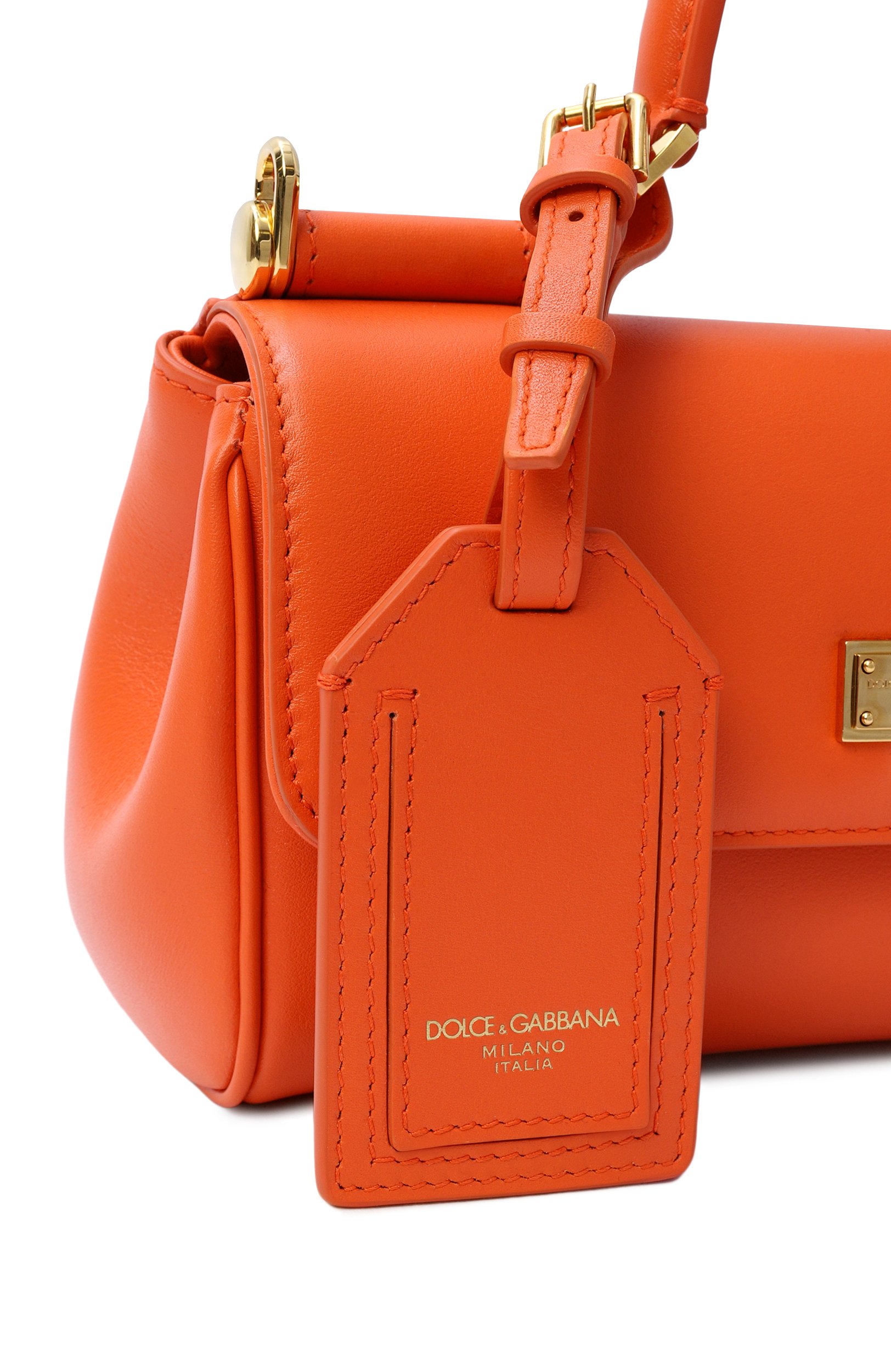 Сумка my sicily mini DOLCE & GABBANA оранжевого цвета по цене 192500 руб., арт. BB7864/B7321, фото 6 Сумка my sicily mini DOLCE & GABBANA, арт. BB7864/B7321, фото 6