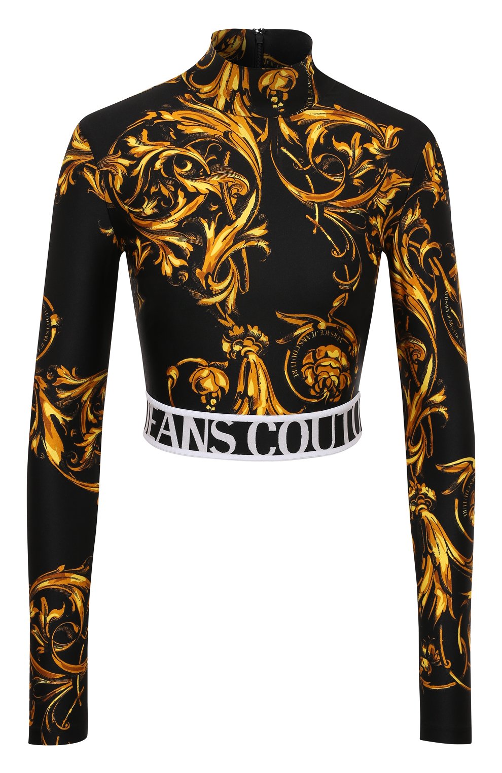 Топ VERSACE JEANS COUTURE, арт. 72HAH6A7-72DP617 LYCRA PRINT GARLAND BLACK/G0LD/JS, фото 1