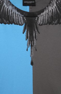 Детская хлопковая футболка MARCELO BURLON KIDS OF MILAN голубого цвета, арт. 21E/B/MB/1108/0010/8-14Y | Фото 3 (Материал внешний: Хлопок; Рукава: Короткие; Региональные ограничения белый список (Axapta Mercury): RU; Мальчики Кросс-КТ: Футболка-одежда; Материал сплава: Проставлено; Драгоценные камни: Проставлено; Ростовка одежда: 10 - 11 лет | 140 - 146см, 12 лет | 152 см, 13 - 15 лет | 158 см, 8 лет | 128 см)
