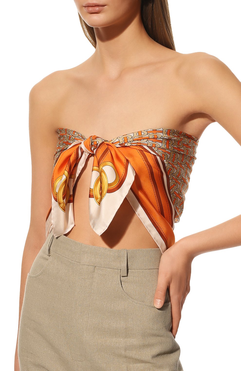 Шелковый платок BURBERRY, арт. 8041761, фото 2