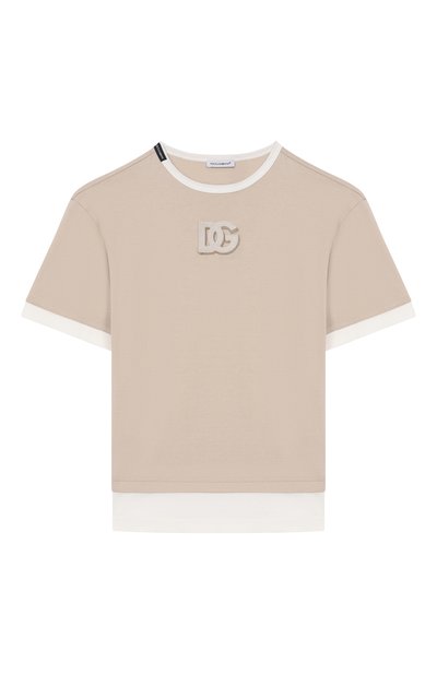 Хлопковая футболка DOLCE & GABBANA, арт. L4JTJN/G7PRI_001