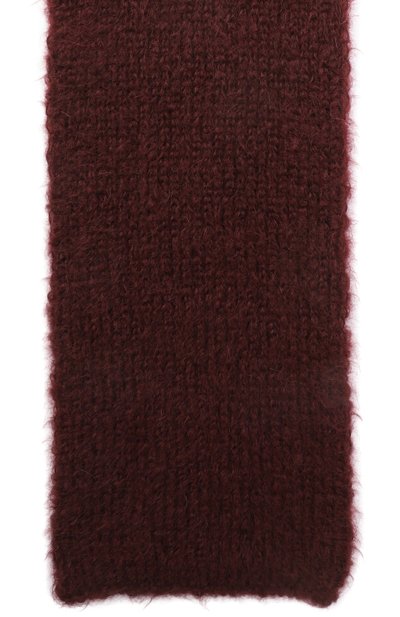 Шарф из мохера DRIES VAN NOTEN бордового цвета по цене 42850 руб., арт. 011255-2733-359, фото 4 Шарф из мохера DRIES VAN NOTEN, арт. 011255-2733-359, фото 4