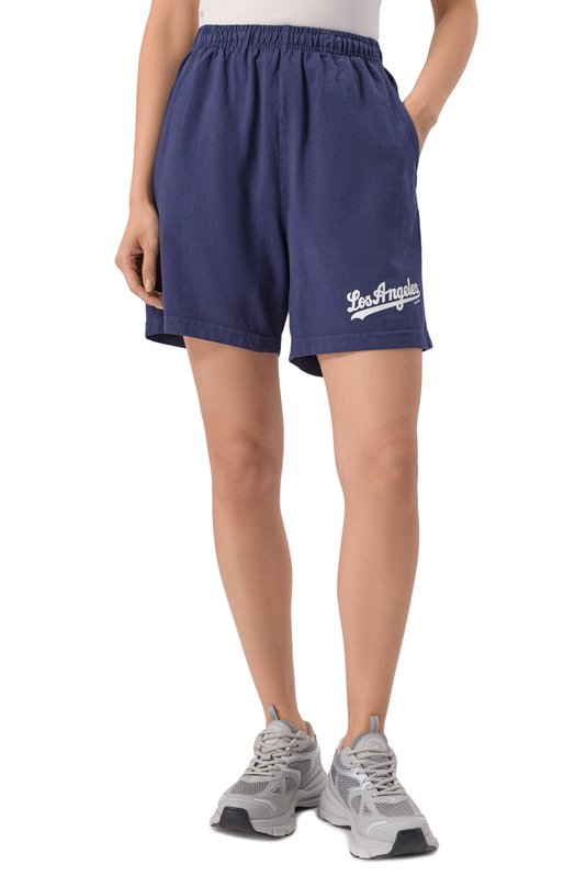 Хлопковые шорты Sporty and Rich SH039627667BL106 Синий  SH039627667BL106 Фото 3