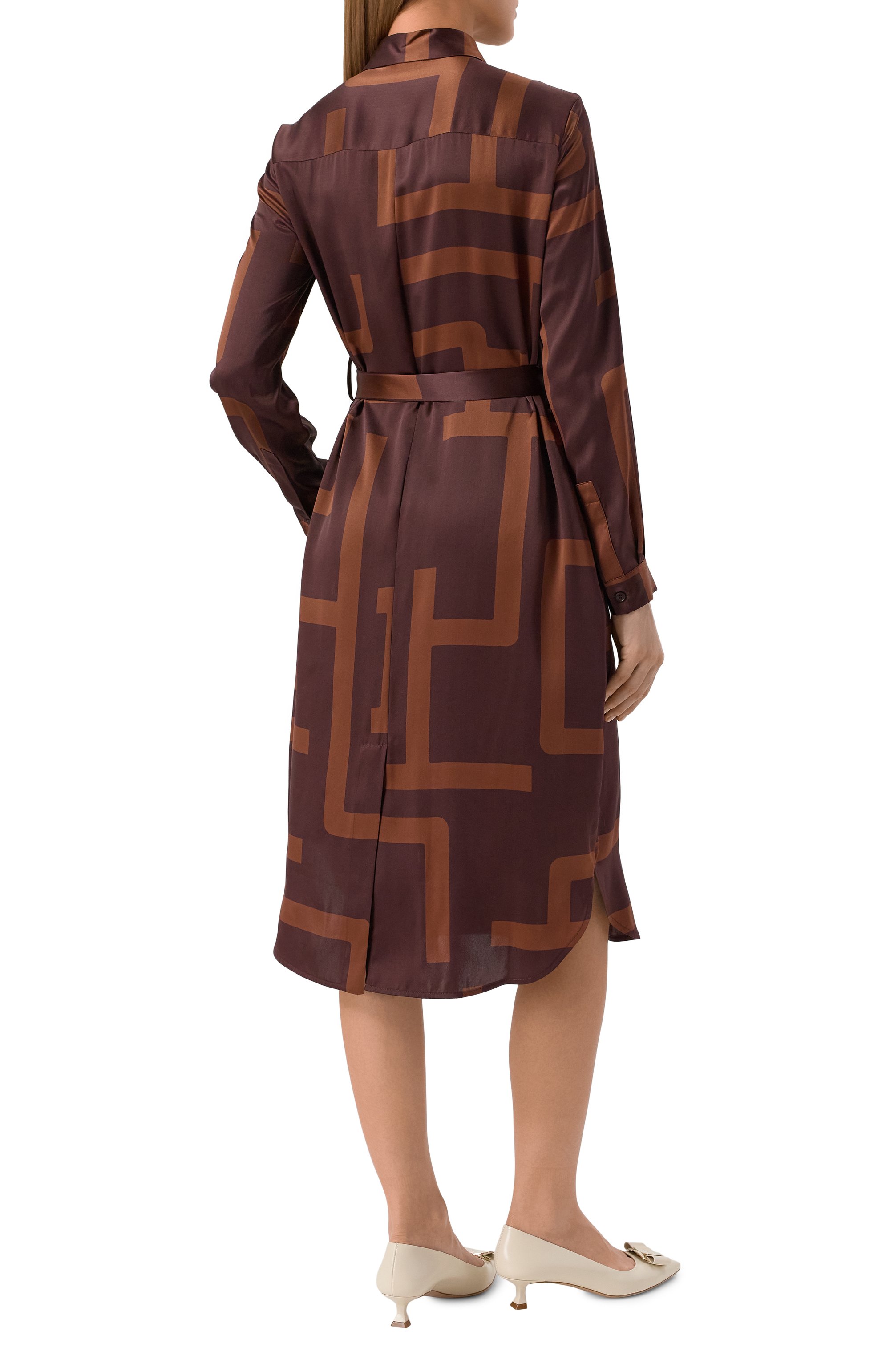 Шелковое платье KITON, арт. D57304K0926E08, фото 4