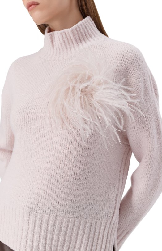 Шерстяной свитер Agnona K210098E/0A050NE Кремовый  K210098E/0A050NE Фото 5