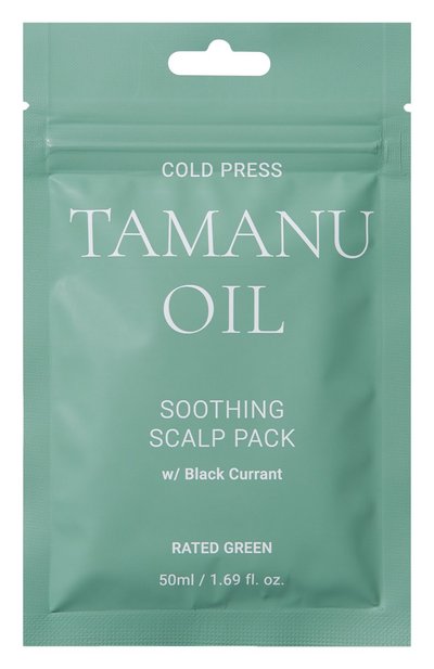 Женская успокаивающая маска для кожи головы с маслом таману холодного отжима (50ml) RATED GREEN, арт. 8809514550177