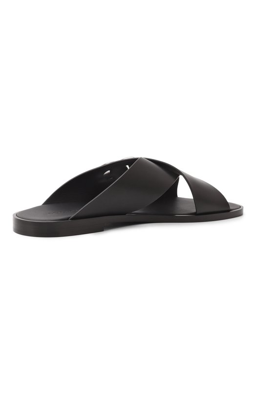 Кожаные шлепанцы Dolce & Gabbana A80440/A0602 Чёрный  A80440/A0602 Фото 5