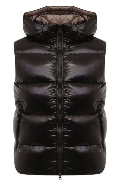 Пуховый жилет HETREGO черного цвета по цене 47150 руб., арт. 8N560/WAY, фото 1 Пуховый жилет HETREGO, арт. 8N560/WAY, фото 1