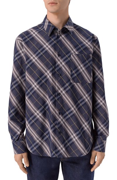 Хлопковая рубашка BURBERRY, арт. 8105201, фото 3