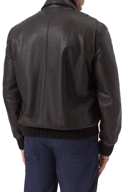 Кожаный бомбер MVST, арт. ZECK-ES4255-1 BS/Z2268-1, фото 4