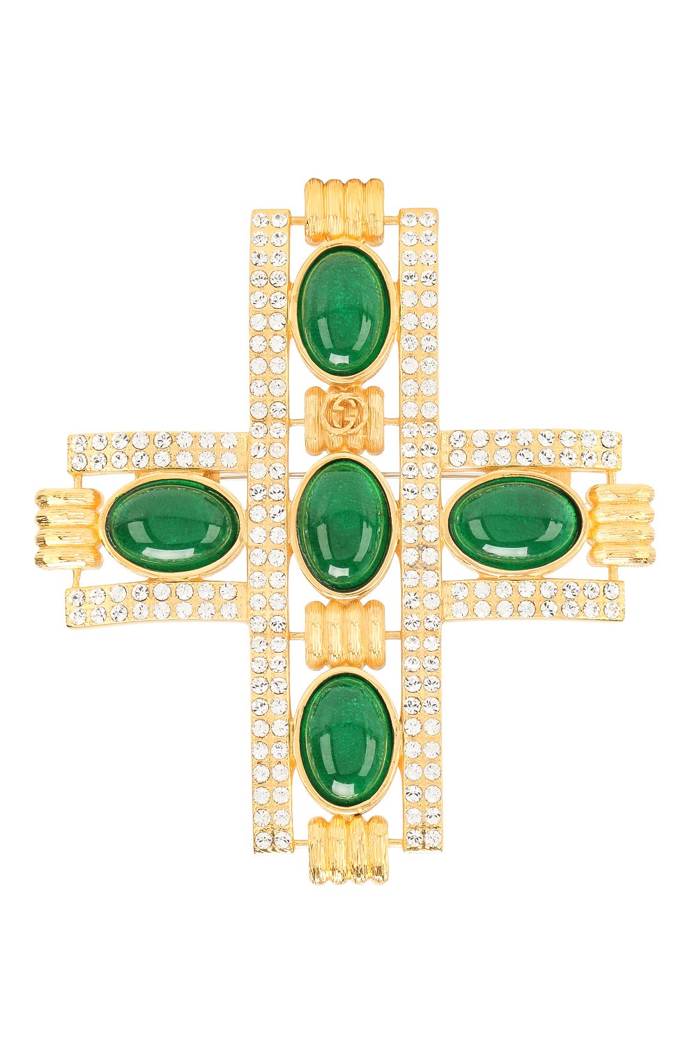 Брошь GUCCI зеленого цвета по цене 71600 руб., арт. 590553/I7358, фото 1 Брошь GUCCI, арт. 590553/I7358, фото 1