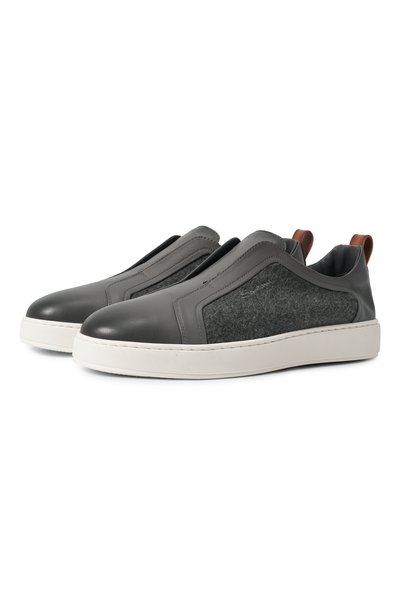 Мужские комбинированные кеды cleanic SANTONI, арт. MBCG22243BARTUT0