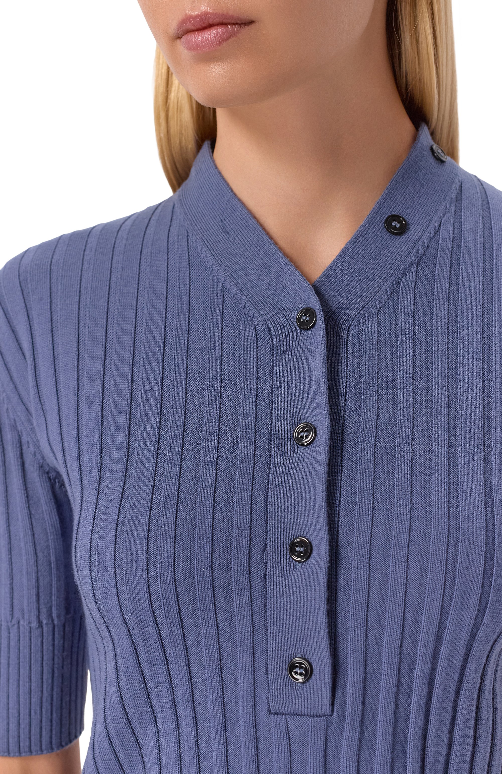 Шерстяной пуловер IRO синего цвета по цене 42400 руб., арт. WP12LUNEA, фото 5 Шерстяной пуловер IRO, арт. WP12LUNEA, фото 5