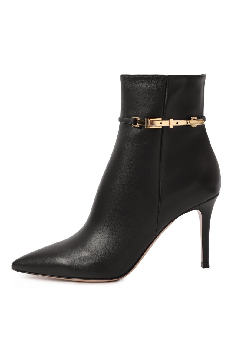 Женские кожаные ботильоны carrey 85 GIANVITO ROSSI черного цвета, арт. G73063.85RIC.VGINER0 | Фото 4 (Подошва: Плоская; Материал внешний: Натуральная кожа; Материал внутренний: Натуральная кожа; Каблук высота: Высокий; Каблук тип: Шпилька; Материал утеплителя: Без утеплителя)