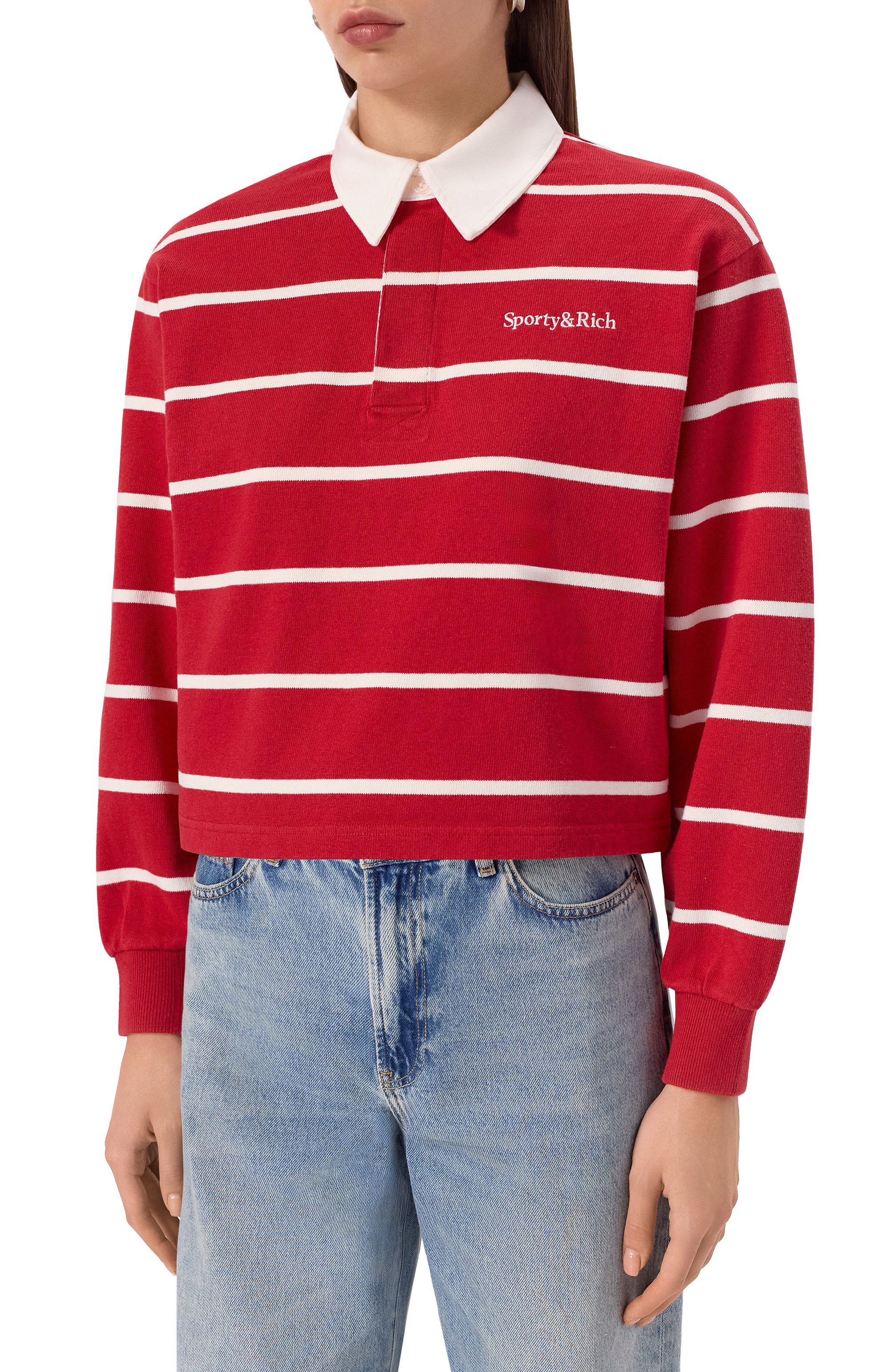 Хлопковое поло SPORTY AND RICH, арт. ST008606300RE33, фото 3