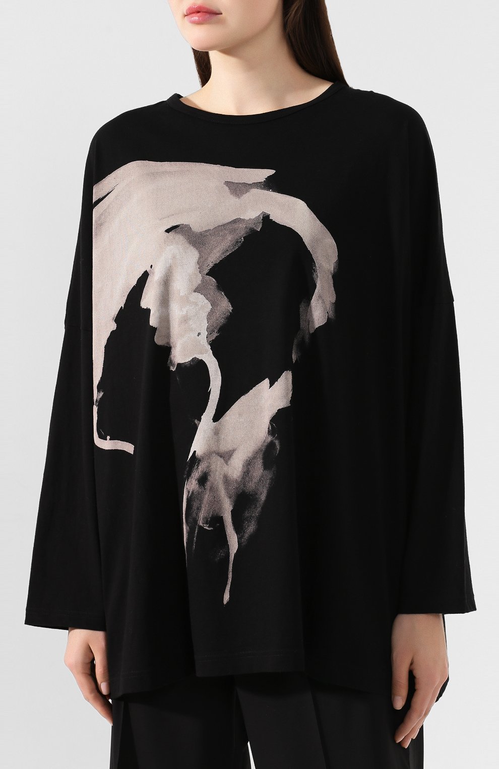 Хлопковый пуловер YOHJI YAMAMOTO разноцветного цвета по цене 31950 руб., арт. NC-T14-080, фото 3 Хлопковый пуловер YOHJI YAMAMOTO, арт. NC-T14-080, фото 3