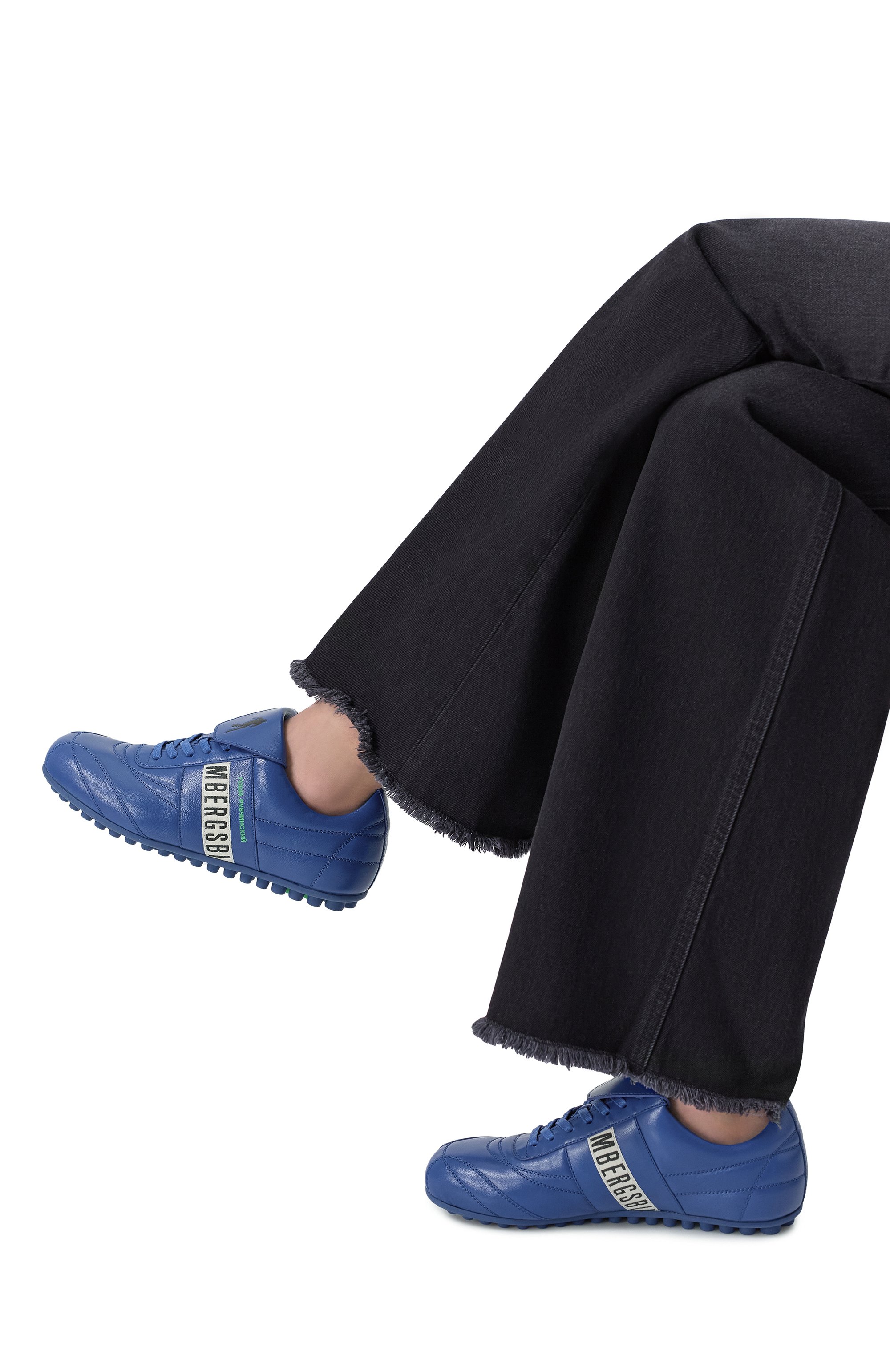 Кожаные кроссовки гоша рубчинский х bikkembergs ГОША РУБЧИНСКИЙ, арт. GRBKKWOMAN03BL, фото 2