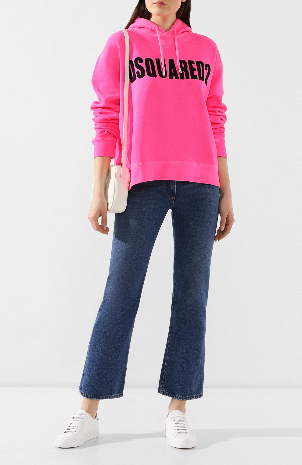 Хлопковое худи DSQUARED2 розового цвета по цене 48100 руб., арт. S72GU0206/S25030, фото 2 Хлопковое худи DSQUARED2, арт. S72GU0206/S25030, фото 2