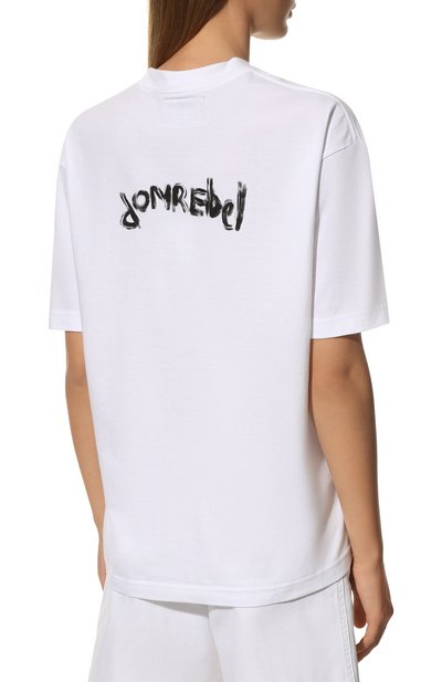 Хлопковая футболка DOMREBEL белого цвета по цене 17500 руб., арт. M00DY/T-SHIRT/W, фото 4 Хлопковая футболка DOMREBEL, арт. M00DY/T-SHIRT/W, фото 4
