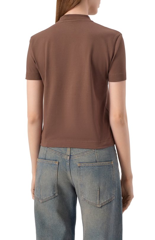 Хлопковая футболка Jacquemus 24ETSW00133AJ0/0124 Коричневый  24ETSW00133AJ0/0124 Фото 4