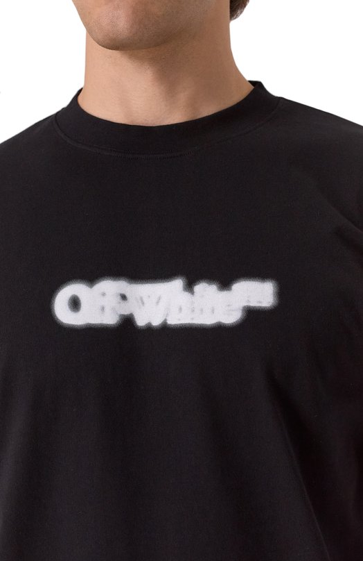 Хлопковая футболка Off-White 0MAA027S25JER00B Чёрный  0MAA027S25JER00B Фото 5