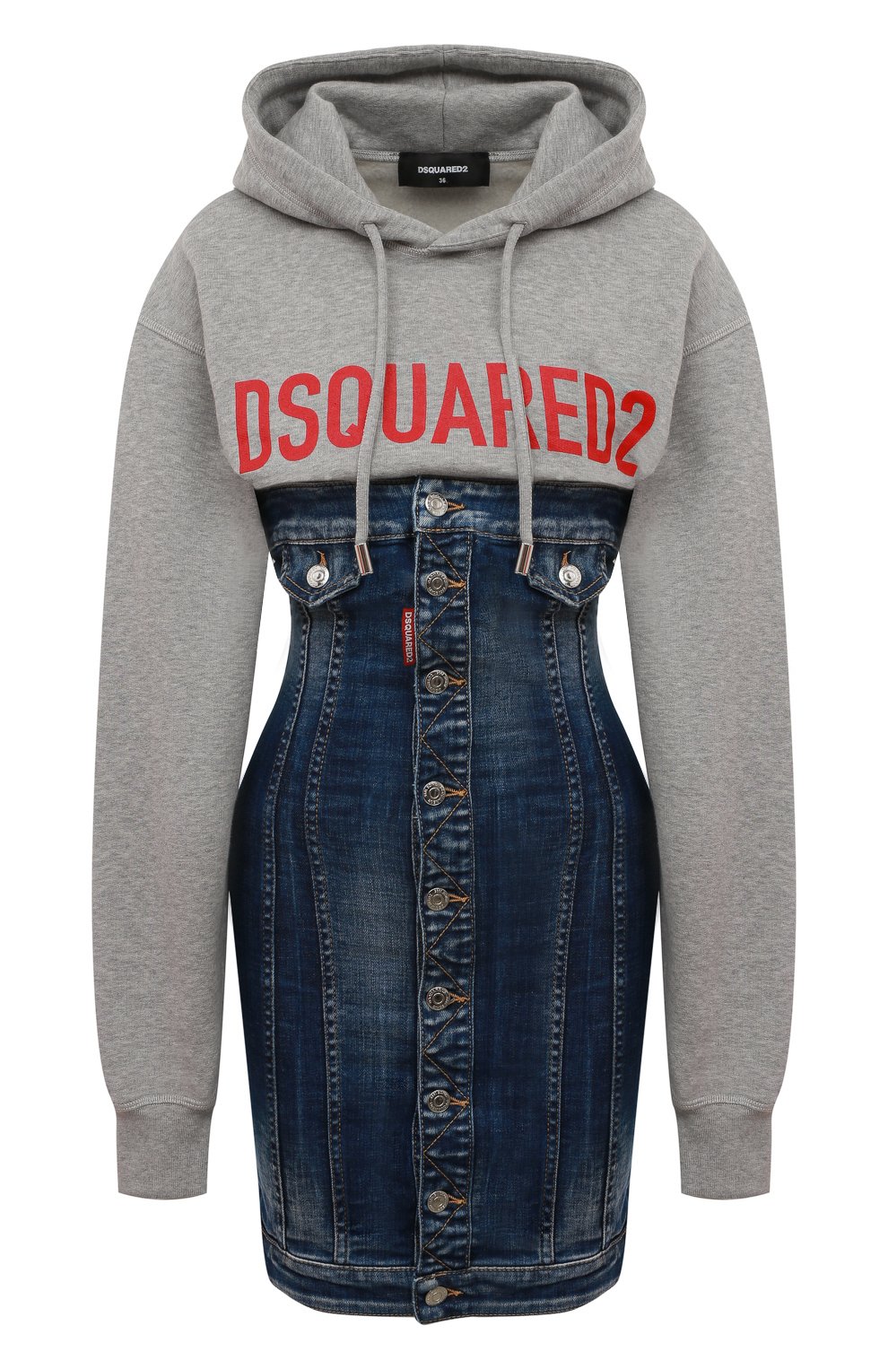 Комбинированное платье DSQUARED2, арт. S75CV0557/S30342, фото 1
