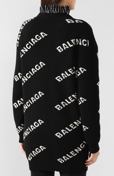 Шерстяной кардиган BALENCIAGA черно-белого цвета по цене 81900 руб., арт. 555275/T1471, фото 4 Шерстяной кардиган BALENCIAGA, арт. 555275/T1471, фото 4