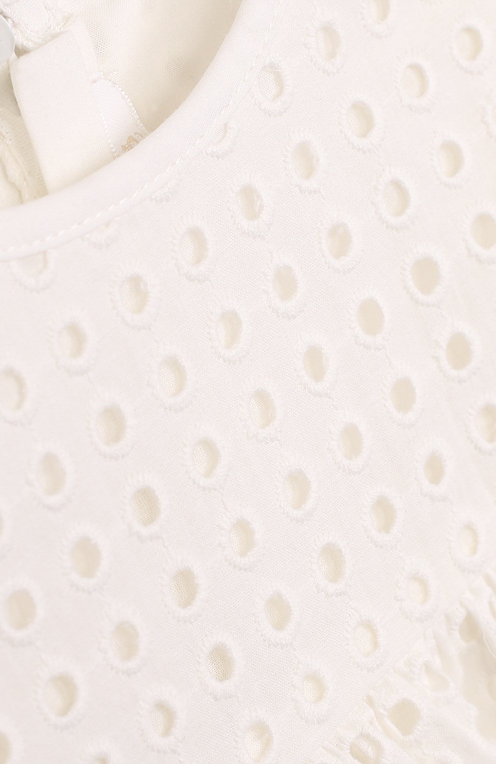 Хлопковое мини-платье с перфорацией CHLOÉ, арт. C12677/2A-5A, фото 3