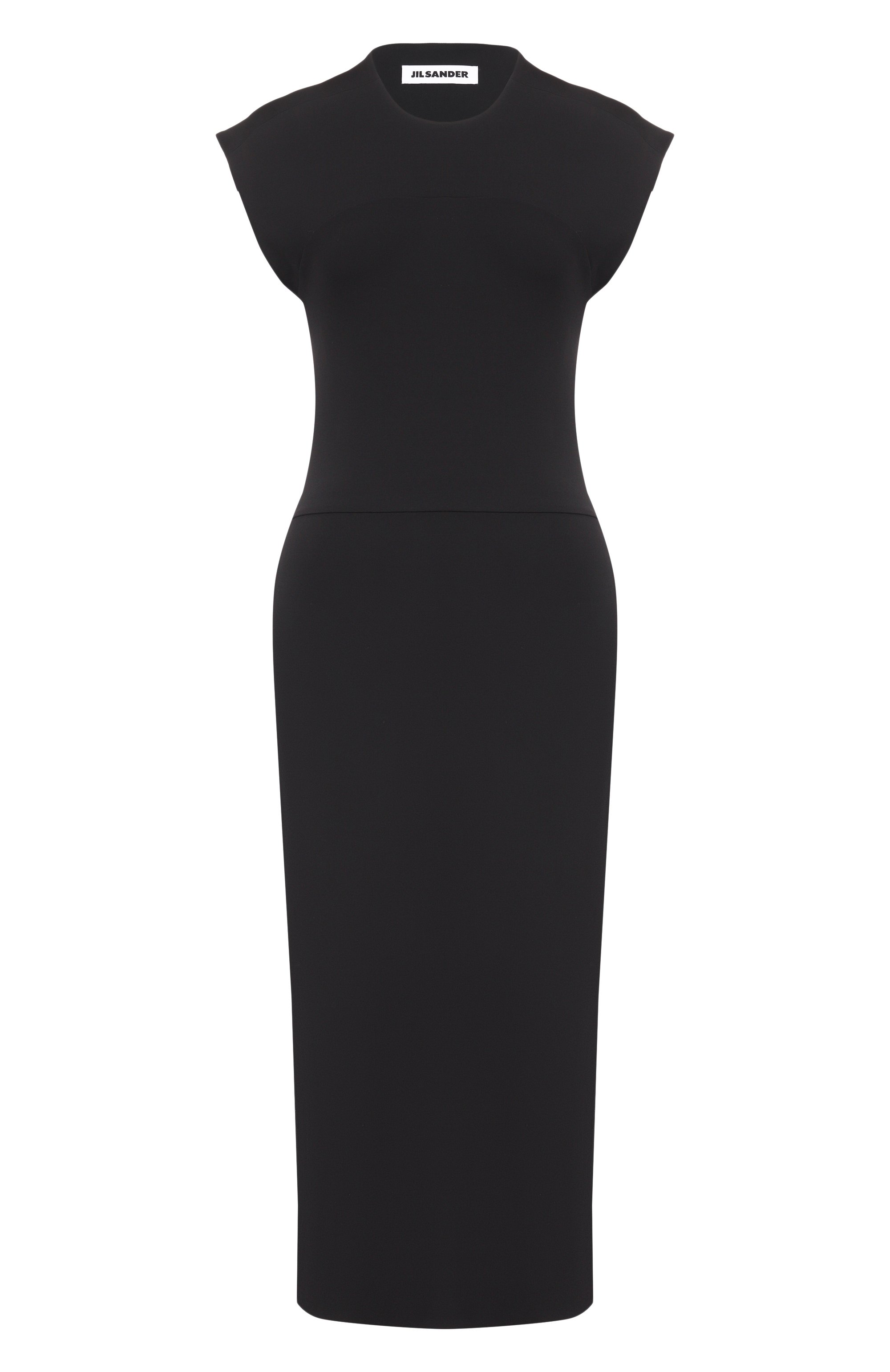 Платье из вискозы JIL SANDER черного цвета по цене 121000 руб., арт. J02CT0638/J20388, фото 1 Платье из вискозы JIL SANDER, арт. J02CT0638/J20388, фото 1