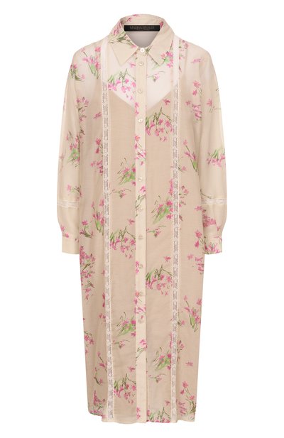 Женское платье из хлопка и шелка MARINA RINALDI, арт. LANA