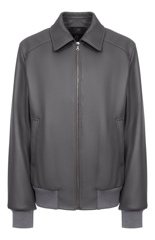 Кожаный бомбер Maslov SMB63 Серый SMB63