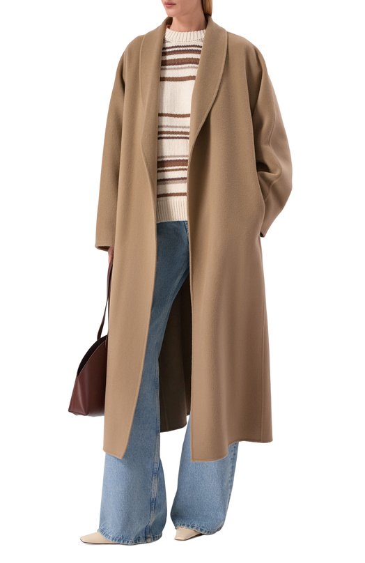 Пальто из шерсти и кашемира 12 STOREEZ 136260 Бежевый  136260 Фото 2