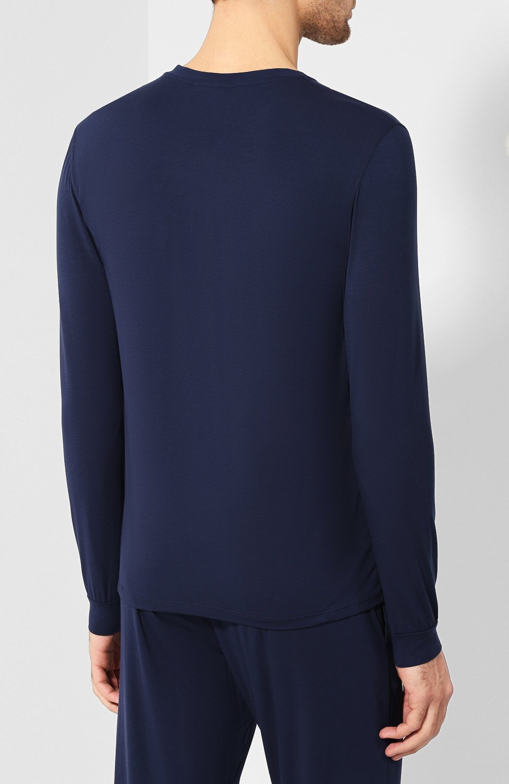 Пижама из вискозы с брюками ZEGNA синего цвета по цене 32000 руб., арт. N6H010590, фото 3 Пижама из вискозы с брюками ZEGNA, арт. N6H010590, фото 3