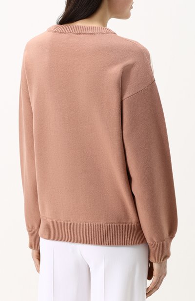 Пуловер из смеси хлопка и шерсти с круглым вырезом CHLOÉ, арт. CHC18SMP33570915, фото 4